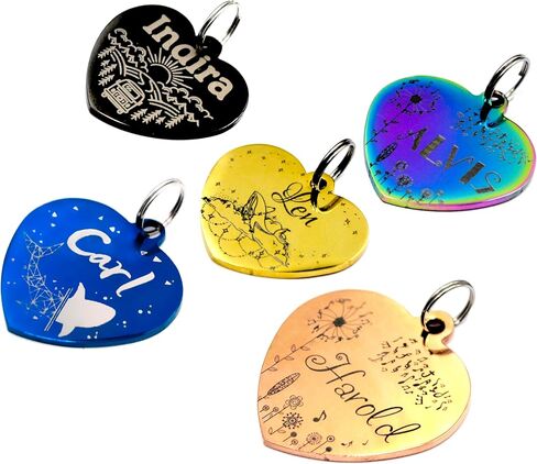 Custom Dog Tags Personalized Engraving Pet ID Tags in 15 Shapes Durable Stainless Steel Pet ID Tags for Small Large Dogs Cats (2-Star) in Saudi Arabia