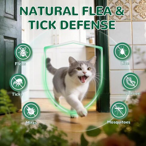 Flea and Tick Prevention for Cats, 500 Cat Flea Treatment, Natural Oral Flea Treatment for Cаts with Vitamins - Supports Skin & Coat, Digestive Health for All Breeds & Ages, Chicken Flavor in Kuwait