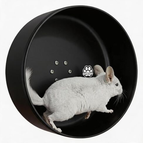 15" Silent Chinchilla Running Wheel, Aluminum Alloy Noiseless Exercise Wheel, Small Animal Running Wheel, Ultra Smooth Bearing, Large Comfort Wheel for Chinchilla, Hamster, Hedgehog & Small Pets in Kuwait