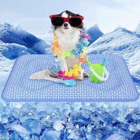 Rywell Dog Cooling Mat, 44"x32" Super Thick & Reversible Cooling Mat for Dogs, Arc-Chill 3.0 & PCM for Long-Lasting Cool and Color-Changing (Q-Max > 0.5), All-Season Use & Portable for Travel in Saudi Arabia