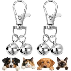 6 Pack Dog Collar Bell, Mini Tracking Pet Pendant Accessories for Cats and Dogs, Loud Clear Sound pet bells for Indoor and Outdoor Use Silver in Kuwait