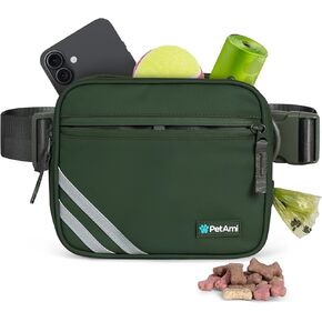 PetAmi Dog Walking Bag, 3-in-1 Crossbody Fanny Pack Treat Pouch, Black in Kuwait