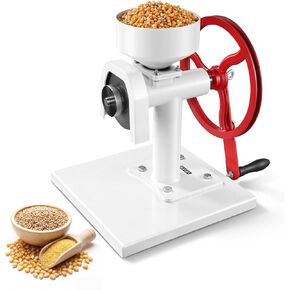 VEVOR Manual Grain Mill with Flywheel, Hand-Crank Corn Grinder, Heavy-Duty Carbon Steel Wheat Grinding Mill with Adjustable Fineness & 0.53 Gallon Hopper for Grains Spices Coffee Beans Nuts in Kuwait