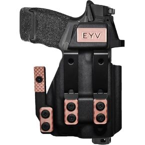 حافظة مسدس IWB للحمل المخفي - تناسب جهاز Kimber CDS9 مع O Light PLX | حافظات مسدس كيديكس المصنوعة يدويًا مع مجموعة مخالب مخصصة | حافظات EYV (ذهبي وردي) in Kuwait