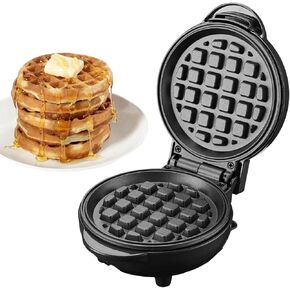 OVENTE Electric Waffle Bowl Maker, 520W Power, Turquoise WMB2405BL | Non-Stick Coating, Indicator Light and Cool Touch Handle, Perfect for Homemade Ice Cream Cups & Delicious Desserts in Saudi Arabia