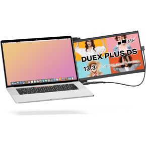 Mobile Pixels Duex Max DS 14.1'' Laptop Monitor Extender, Full HD FHD 1080P Portable Monitor,USB Type-C/HDMI Port for 14-17 '' Laptop, Compatible with Windows/Mac/Android/Switch(Dual Monitor) in Kuwait