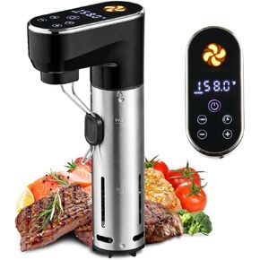 طباخ Sous Vide، 1300 واط، دورات غمر، طباخ Sous Vide الدقيق، التحكم الرقمي في درجة الحرارة والوقت، فائق الهدوء، تسخين سريع، سهل التخزين، IPX7 مقاوم للماء in Kuwait