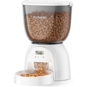 5L/21 Cup Automatic Cat Feeder, Timed Cat Dry Food Dispenser, Automatic Pet Feeders Dual Power Supply, 6 Meal Programmable 1-20 Portion Cats Feeder, Auto Dog Feeders,Pet Food Dispenser for Cats, Puppy in Saudi Arabia