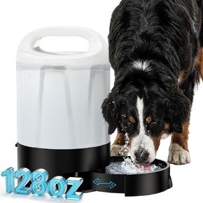 PETNF Dog Water Bottle Portable 1 Gallon (128oz), Automatic Gravity Dog Water Bowl Dispenser with Pull-Out Drinking Bowl, Large Capacity for Travel, Camping, Hiking, Beach & Road Trips, BPA-Free in Kuwait