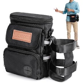 Dog Treat Pouch with Bottle Holder - Waterproof, Durable Dog Treat Bag with Multi-Pockets, Reflective Strips, Adjustable Waist Belt and Shoulder Strap for Training and Walking in Saudi Arabia