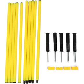 Greensen Adjustable Agility Poles for Soccer, Basketball & Pet Training – 1.5m Height, 10-Pole Set with Bases, Clips & Bag in Kuwait