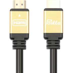 كابل Postta HDMI (30 قدم) HDMI 2.0V يدعم 4K 2160P، 1080P، ثلاثي الأبعاد، إرجاع الصوت وإيثرنت - حزمة واحدة (رمادي) in Kuwait