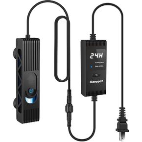 Aquarium U-V Light, Al-gae Control Light with 1-24H Timer, Compact Green Water Clean Lamp with Protective Shield, 3W for 3-20 Gallon Freshwater and Saltwater Tanks in Saudi Arabia