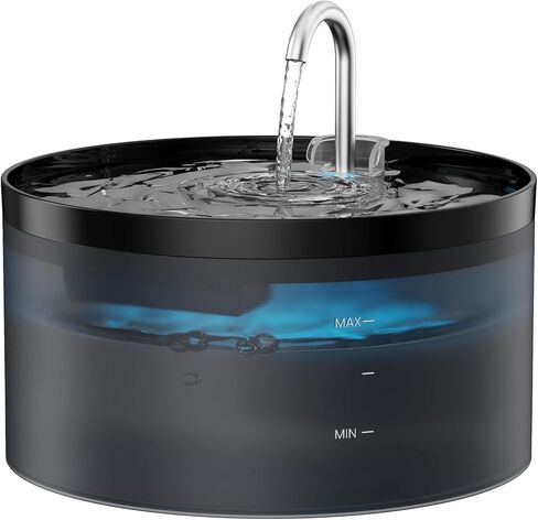 Cat Water Fountain: Dog Bowl Fountains - Automatic Pet Dispenser - Dogs Drinking Waterer Bowls Indoor - Auto Watering Dish Supplies - Easy Cleaning Animal Machine - Quiet 67oz/2L Kitty Drink Fountain in Kuwait