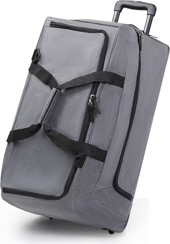 REDCAMP Large Rolling Duffle Bag with Wheels and Handle, 30-Inch Durable Heavy Duty Wheeled Travel Duffel Luggage, 2 Layers of Space in Saudi Arabia