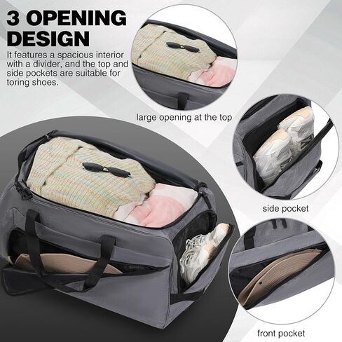 REDCAMP Large Rolling Duffle Bag with Wheels and Handle, 30-Inch Durable Heavy Duty Wheeled Travel Duffel Luggage, 2 Layers of Space in Saudi Arabia
