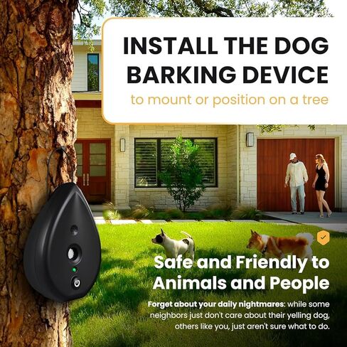STÙNICK 2026 Anti Bark Device and 75 Feet Neighbor Dog Silencer - 3 Level Bark Box Anti Bark Device, Bark Stop Devices Ultrasonic Dog Bark Control, Outdoor Bark Deterrent in Kuwait
