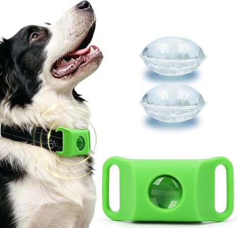 Pendant for Dogs, Adjustable Collar Tag for Small Medium Large Breeds, Water-Resistant Wellness Pendant with 2 Refills (Green) in Saudi Arabia