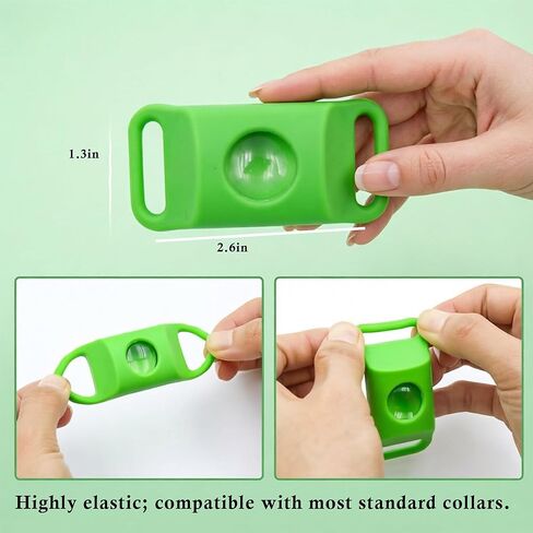 Pendant for Dogs, Adjustable Collar Tag for Small Medium Large Breeds, Water-Resistant Wellness Pendant with 2 Refills (Green) in Saudi Arabia