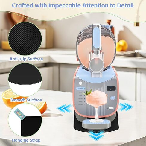 حصيرة منزلقة لسلسلة Ninja Slushie Max FS605، انزلاق سلس مع قاعدة مضادة للانزلاق، مع حزام تعليق، سهلة التنظيف، تحمي سطح المطبخ، حصيرة قوية لملحقات آلة Ninja Slushie in Kuwait