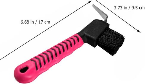 DOITOOL 2pcs Horse Hoof Pick Brush with Stiff Bristles Plastic Handle Horseshoe Cleaning Tool for Equestrian Grooming and Hoof Care Random Color in Kuwait
