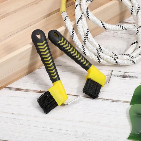 DOITOOL 2pcs Horse Hoof Pick Brush with Stiff Bristles Plastic Handle Horseshoe Cleaning Tool for Equestrian Grooming and Hoof Care Random Color in Kuwait
