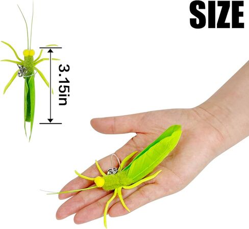 TTcat Feather Toys, 3 Pcs Simulation Insects Grasshopper Refills, Cat Toys Replacement Feathers for Cat Kitten Wand. in Kuwait