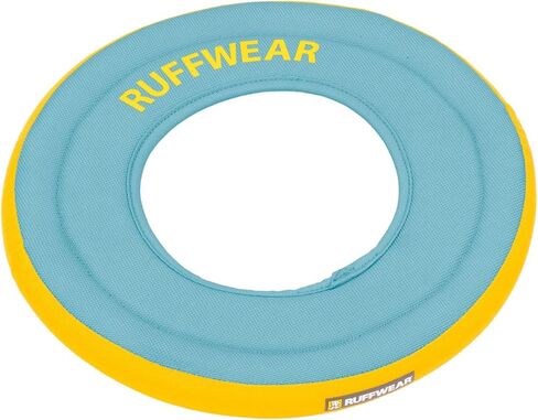 Ruffwear, Hydro Plane Dog Flying Disc, Soft Buoyant Foam Floating Fetch Toy, Lightweight Interactive Water & Snow Toy, Gentle on Teeth, Durable Year-Round Outdoor Play, Biolumin Blue, 9", Medium in Kuwait