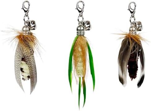 TTcat Feather Toys, 3 Pcs Simulation Insects Grasshopper Refills, Cat Toys Replacement Feathers for Cat Kitten Wand. in Kuwait