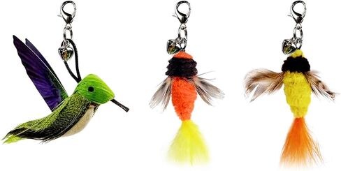 TTcat Feather Toys, 3 Pcs Simulation Insects Grasshopper Refills, Cat Toys Replacement Feathers for Cat Kitten Wand. in Kuwait