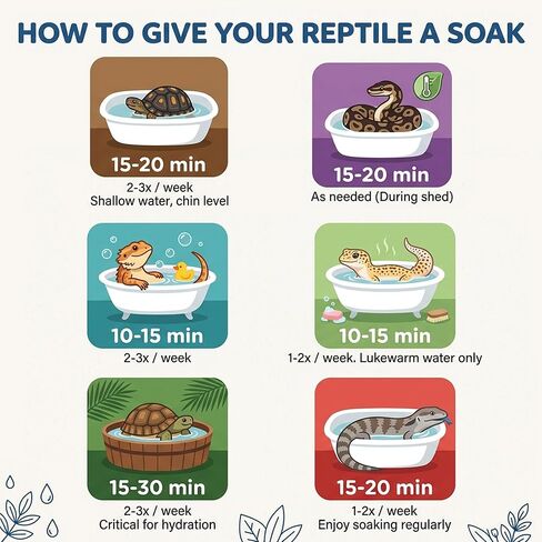 CTWPets Reptile Electrolyte Soak – Vitamin & Electrolyte Bath Concentrate for Bearded Dragons, Leopard Geckos, Tortoises & Snakes – Makes 100+ Baths (8oz, Easy Soak) in Kuwait