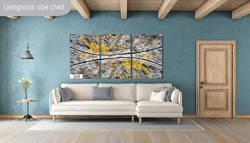 Aspens in Snow بواسطة طائرة بدون طيار - طباعة/قماش/أكريليك/معدن in Kuwait