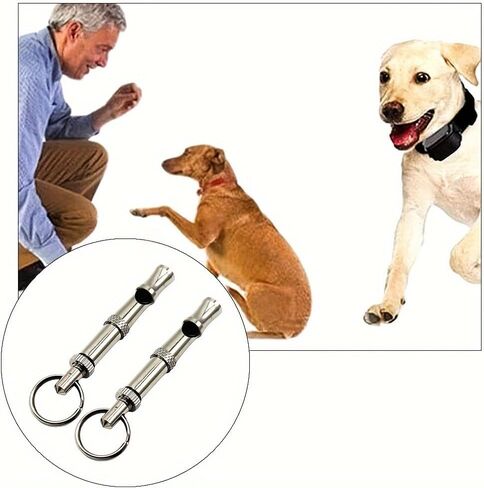 2 Pack Aluminum Dog Training Whistle, Adjustable Pitch Ultrasonic Whistle for Dog Obedience & Recall Training, Professional Dog Training Tool for Pet Owners & Trainers in Saudi Arabia