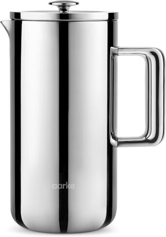 aarke Coffee Press - Premium 100% Stainless Steel Coffee Maker, 34oz (1L) Insulated Double-Walled Vacuum Body with Cool-Touch Exterior and Precision Mesh Filter in Kuwait