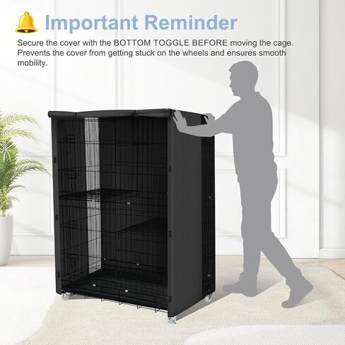 ExploreLand Breathable Catio Cover,Blackout Cat cage Cover for Pets' Good Night &Sunshade,36" L x 24" W x 50" H,Fits for Amazon Basics Cat Cage(Cover Only) in Kuwait