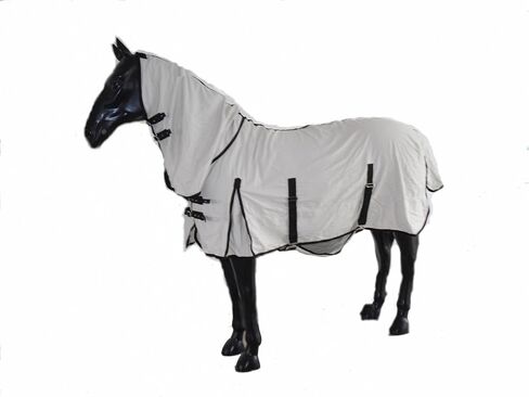 Horse Fly Sheet - Summer Spring UV Protection Mesh Bug Mosquito Fly Sheet for Horses (Sand, 81") in Kuwait