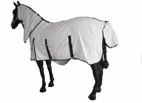 Horse Fly Sheet - Summer Spring UV Protection Mesh Bug Mosquito Fly Sheet for Horses (Sand, 81") in Kuwait