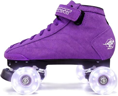 Bont Skates - Prostar Purple Suede Professional Roller Skates with Glow Light Up Led Wheels - Indoor and Outdoor - Roller Skates for Women - Girls - Ladies rollerskates in Saudi Arabia