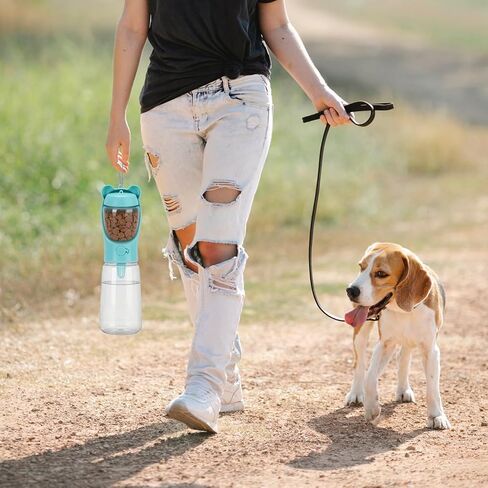 Pooper Scooper for Dogs, Dog Water Bottle with Food Container, Portable Claw Waste Scoop, Easy Clean Up Tool, Lightweight Built-in Garbage Bag Dispenser（Dog Walking Set） in Kuwait