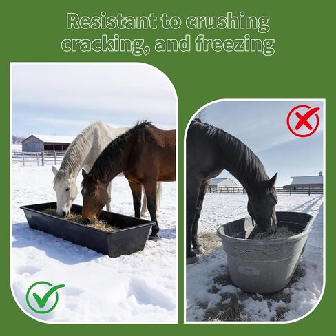 5 Pack Extra Large Capacity 12 Gallon /48 Quart Long Plastic Livestock Trough Heavy Duty Feed and Water Trough for Sheep Horses Pigs Crack Resistant Long Feeder Pan Resists Animal Trampling in Kuwait