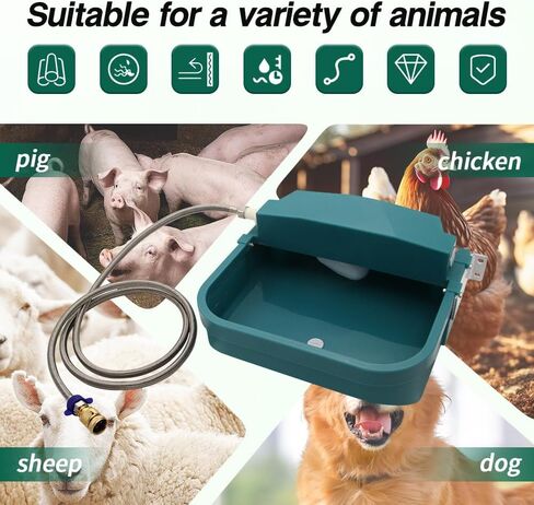 Automatic Water Dispenser Large Dog Water Bowl 9L/300oz Capacity for Cattle Horse Sheep Goat Drinking Tough in Kuwait