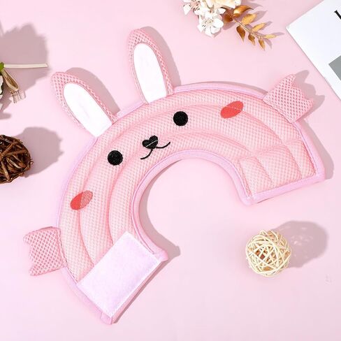 Nogeqi Soft Cone for Cats, Cute Rabbit Shape Cat Donut Collar, Adjustable Pink Cat E Collar, Lightweight Cats Cones to Stop Licking, After Surgery for Pets Small Dogs Kittes(M) in Saudi Arabia