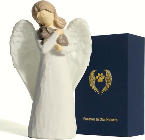 ديكورسمارت الحيوانات الأليفة فقدان الكلب التعاطف هدية، الملاك الحيوانات الأليفة الهدايا التذكارية لفقدان الكلب ذكرى الفجيعة قوس قزح جسر تمرير بعيدا الهدايا التماثيل (الملاك) in Kuwait