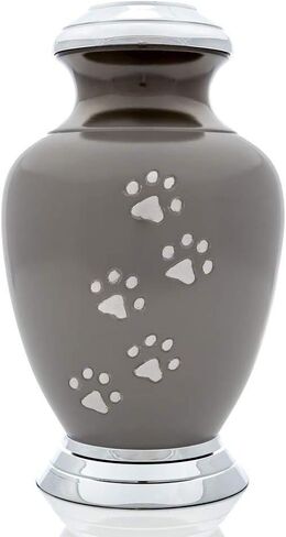 Kennedy Paws Series Pet Urn for Dogs, Handmade Brass Memorial Cremation Urn (X-Large - Pets up to 170 lbs, Raku) in Kuwait