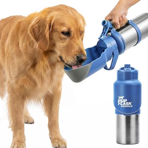 PupFlask Pro Dog Water Bottle | 30 or 50 OZ Double Wall Insulated Stainless Steel | Built-In Flip Cup Bowl | Leak Proof Cap | 24+ Hour Cold Water | Small & Large Dogs | Portable Pet Hydration Bottle in Kuwait