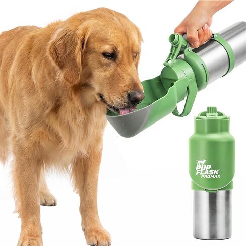 PupFlask Pro Dog Water Bottle | 30 or 50 OZ Double Wall Insulated Stainless Steel | Built-In Flip Cup Bowl | Leak Proof Cap | 24+ Hour Cold Water | Small & Large Dogs | Portable Pet Hydration Bottle in Kuwait