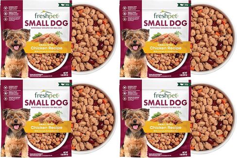 Freshpet Healthy & Natural Food for Small Dogs/Breeds, Fresh Grain Free Chicken Recipe, 1lb, Yellow (6-27975-01204-5) in Kuwait