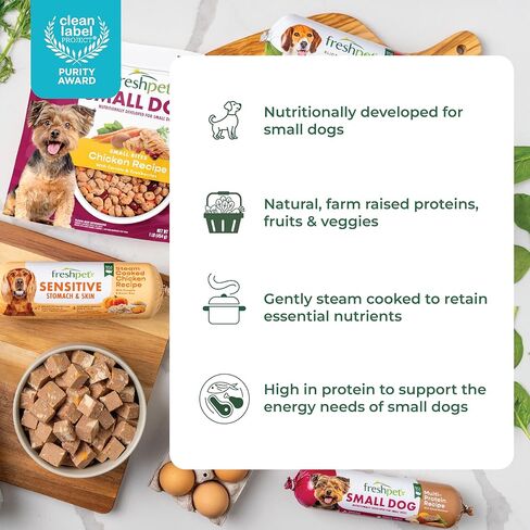 Freshpet طعام صحي وطبيعي للكلاب/السلالات الصغيرة، وصفة دجاج طازجة خالية من الحبوب، 1 رطل، أصفر (6-27975-01204-5) in Kuwait