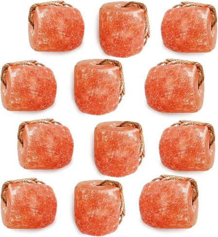 Himalayan Salt Lick for Horses, Livestock– (3-4 lbs) Natural Mineral Salt Block for Goats, Cattle & Deer with Hanging Rope, Weather-Resistant and Great for Dear Hunting (12) in Kuwait