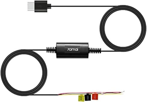 مجموعة أسلاك صلبة 70mai، USB صغير 10 أقدام لكاميرات عدادات السيارة 70mai، 12 فولت-30 فولت إلى 5 فولت/2.4 أمبير، حماية من الجهد المنخفض، مزود طاقة لمراقبة مواقف السيارات لمدة 24 ساعة لكاميرات عدادات السيارة 70mai in Kuwait